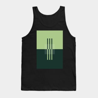 Chartreuse Abstract Minimalist Art Print Tank Top